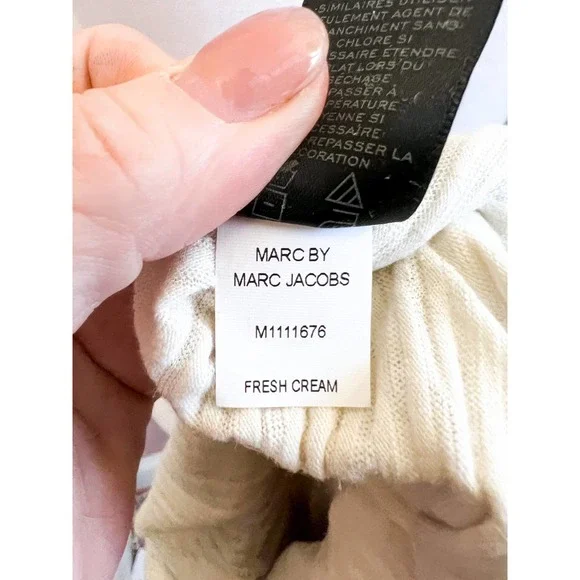 Marc Jacobs Fresh Cream Soft Cotton Blend Dress Size L NWT - Picture 8 of 9